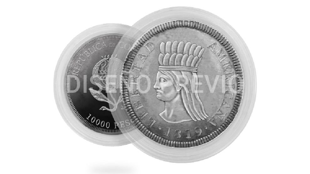 Nueva moneda, Esta moneda conmemorativa toma como base para su diseño la primera moneda nacional, conocida en la época como ‘la china’.