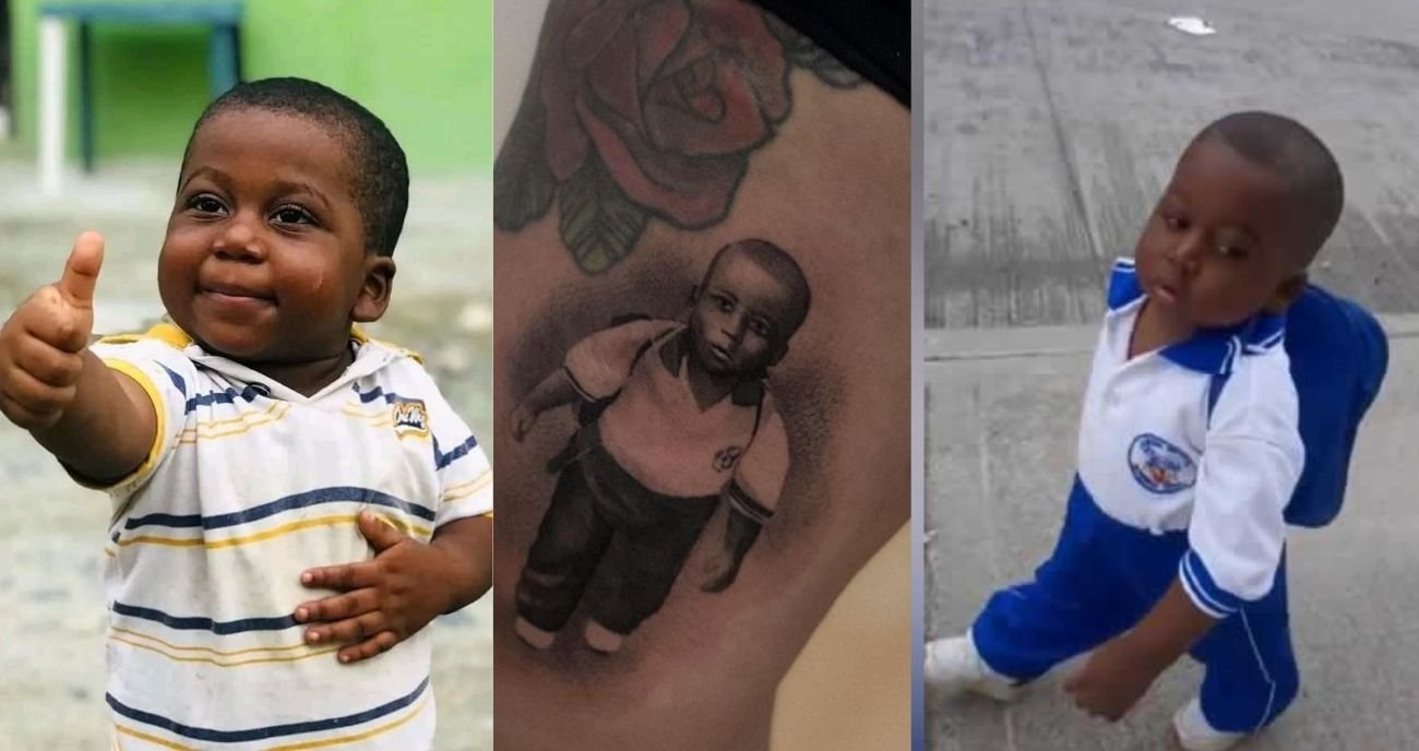 El hombre llevó su fanatismo por el carismático Yanfri más allá de lo imaginado y decidió tatuarse al niño en una de sus piernas.