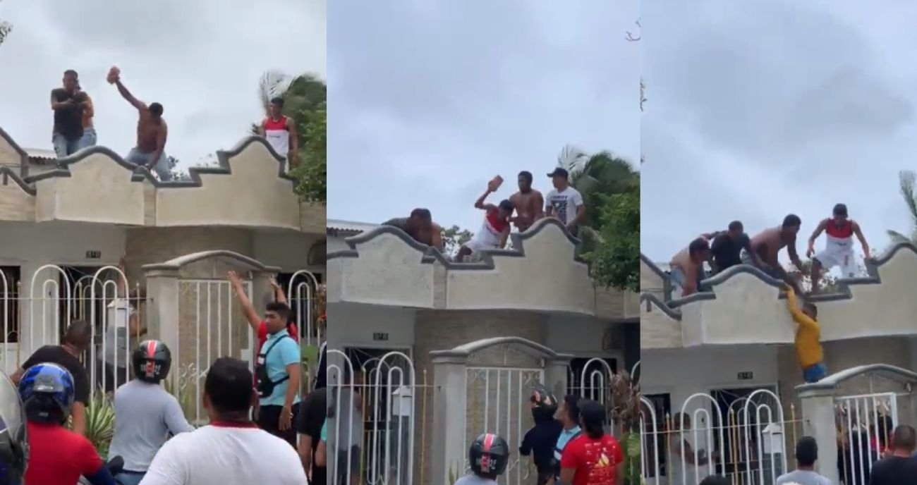 En el video, la comunidad agrede al ratero antes de entregarlo a la Policía Metropolitana de Barranquilla. Le dieron una buena tunda.